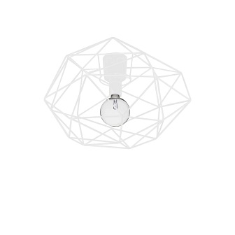 Duży plafon z drutu Diamond biały 50cm